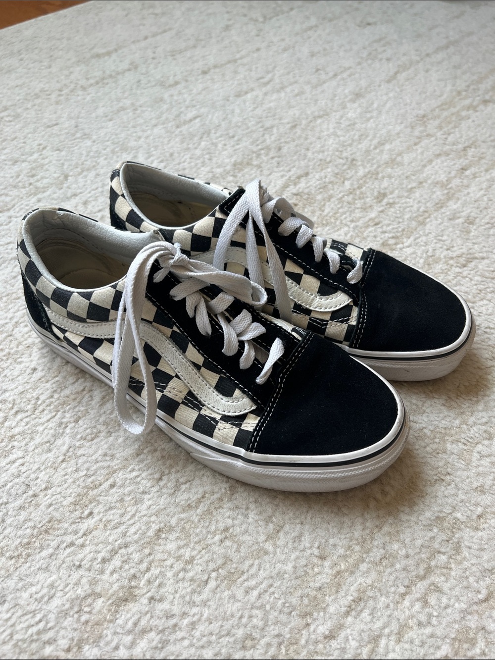 Vans Black and White Checkerboard Old Skool Women's Sneakers